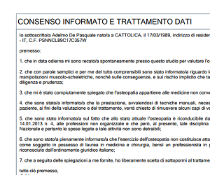 Consenso uso dati